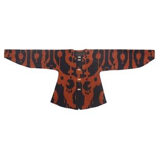 谜阿凰孔雀凌霄对襟袄明制汉服保暖毛呢外套有口袋日常显瘦套装女