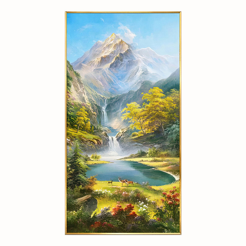 青山图玄关中式可定制东西墙挂画