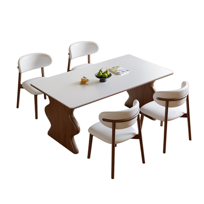 岩板餐桌椅组合家用小户型