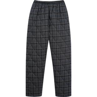 单条睡裤男秋冬款纯棉夹棉单件裤子棉裤冬天三层加厚家居裤暖暖裤