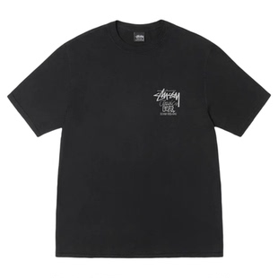 阿伦777 Stussy Classic Gear Pigment Dyed 25SS水洗螺纹短袖T恤