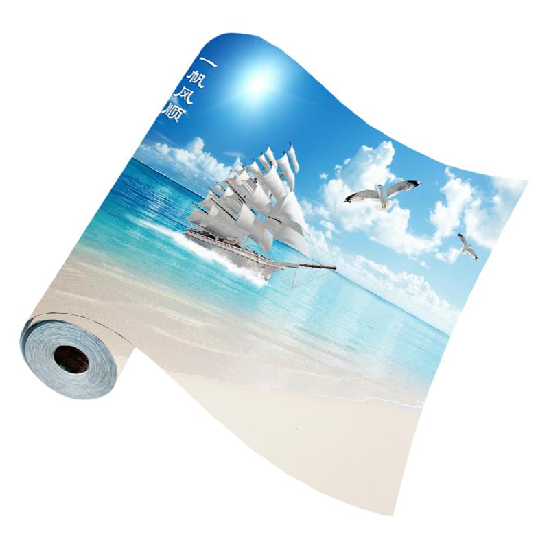 大海沙滩自粘贴画墙纸装饰壁画