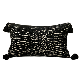 现代复古风客厅沙发腰枕轻奢样板间靠枕黑色系可拆洗抱枕车载腰靠