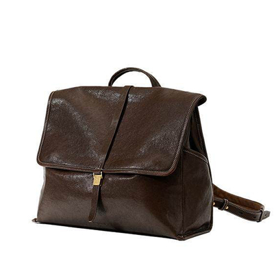 Songmont山下有松植鞣羊皮山行简行双肩包大容量旅行轻便通勤背包