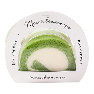 蛋糕卷包装盒虎皮卷毛巾卷梦龙卷瑞士卷烘焙西点手提透明打包盒子