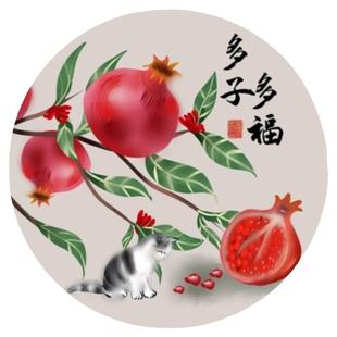 多子多福十字绣2025新款线绣客厅小幅餐厅玄关自己绣手工小件简单