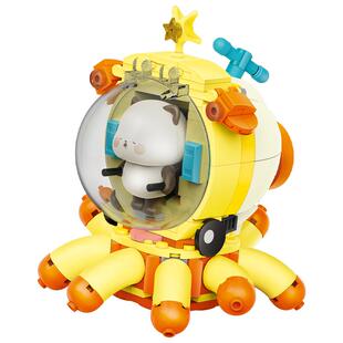 迪库积木玩具萌二系列授权表情包周边可爱拼装办公室摆件女生礼物