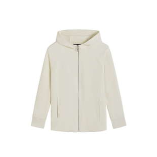 Aquascutum/雅格狮丹秋冬新品女士纯色连帽开衫卫衣上衣外套气质