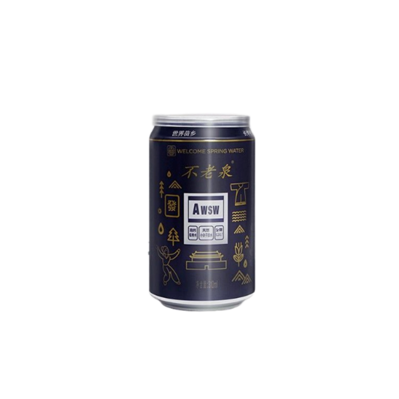 整件12罐太极水不老泉富锶天然高端弱碱矿泉水宜泡茶冲奶310ml*12