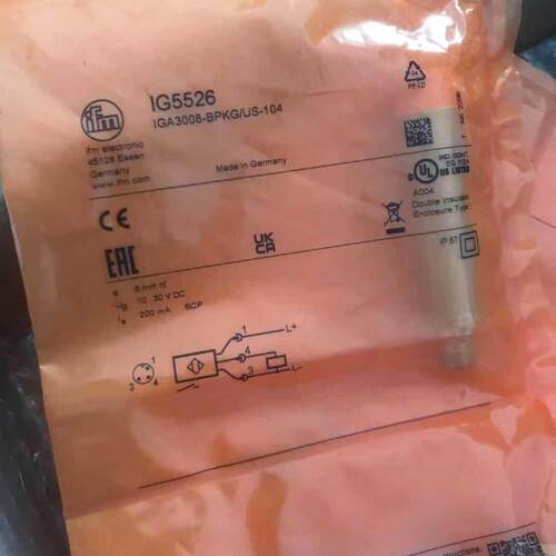 议价全新易福门IFM电感式接近开关感测器IG5526IGA3008BPKGUS104