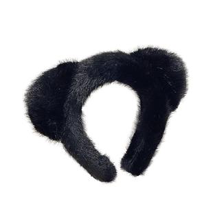 秋冬可爱猫耳朵毛绒发箍女款洗脸专用头箍日常外戴压发卡发捆头饰