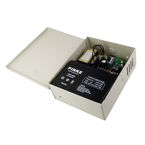 门禁电源箱12V3A5A通用型电控箱开关变压器适配器后备电源蓄电池