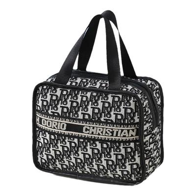 新款便携大容量化妆包千鸟格