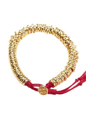 沙金新中式编织手绳手工古法钱串