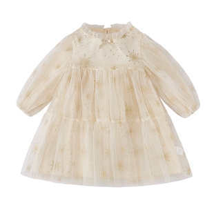 [7A抗菌]女童秋季连衣裙宝宝公主裙小童纱裙秋装2025新款儿童裙子