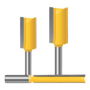 加长双刃直刀开槽刀木工铣刀槽口刀拉槽刀修边机雕刻机刀头木工