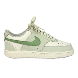 NIKE耐克女鞋米白绿COURT VISION简版空军低帮复古板鞋IM1652-006
