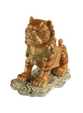 北将铜老虎摆件新中式室内礼盒装