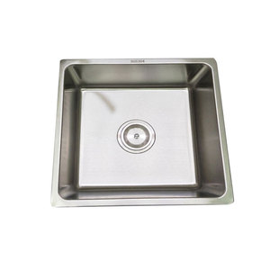 304不锈钢水槽 正方形加厚小单槽洗菜盆台下盆仿手工盆厨房洗碗池