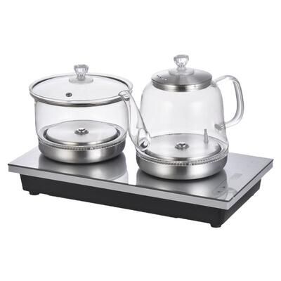 金格仕底部上水双上水玻璃电茶炉嵌入式茶台一体煮茶器蒸茶壶蓝光