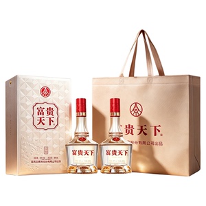 五粮液股份出品富贵天下金禧浓香型52度白酒礼盒送礼长辈W
