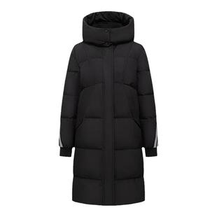 鸭鸭羽绒服女2024冬季新款中长款可拆帽加厚保暖鸭绒拼接外套HH