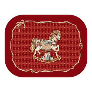 塞拉斯蒂娅法式复古木马圣诞新年厨房台面沥水垫洗手台防滑吸水垫