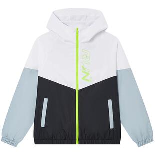 特步童装儿童外套春秋款男薄款运动风衣2025新款男童网布连帽上衣