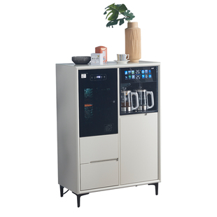 轻奢茶吧机2026新款家用饮水机全自动智能语音实木柜子一体餐边柜