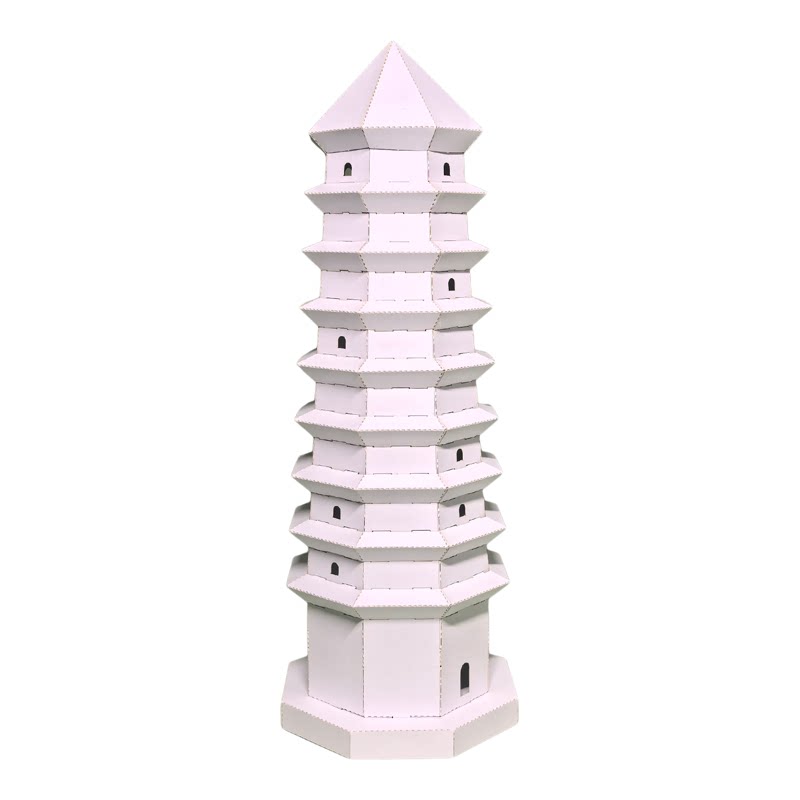 中国宝塔传统古建筑立体手工纸艺模型创意拼装玩具幼儿园手工作业