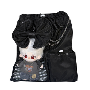 可爱痛包抽绳双肩包大容量链条装饰10cm20cm娃包学院风斜挎包百搭