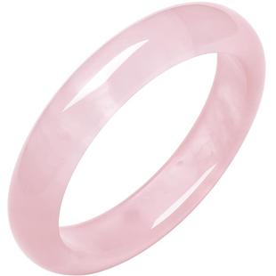 六桂福珠宝天然粉水晶手镯女款蜜桃冻芙蓉石玉镯子新年礼物送闺蜜