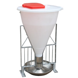 80公斤细桶猪料槽猪自动采食槽下料器大猪育肥不锈钢食槽养殖设备