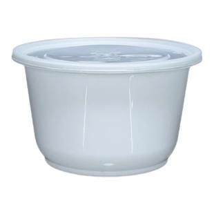 圆形1000ml一次性餐盒塑料透明快餐饭盒便当汤碗带盖外卖打包盒子