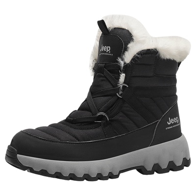 Jeep吉普户外加绒保暖防滑雪地靴