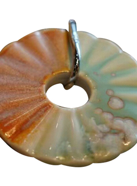 颜色釉自配绳陶瓷不掉色项链挂件