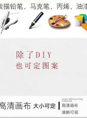 北欧空白油画布艺创意手绘遮挡电表箱挂历海报装饰画实木挂画卷轴