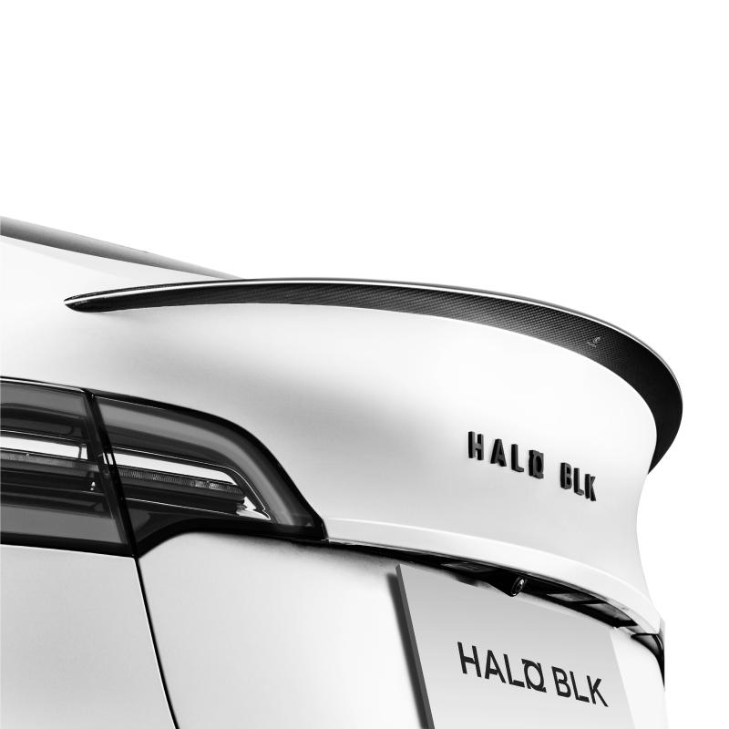 黑洛真碳纖維尾翼適用特斯拉modely/3外觀改裝通用小擾流板丫配件