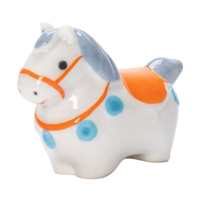 马年陶瓷转转小马桌面摆件