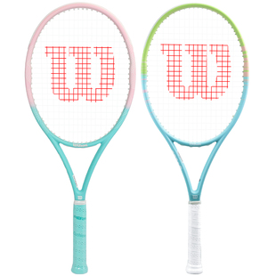 Wilson/威尔胜网球拍女生全碳素轻巧减震大拍面初学樱花粉糖果拍