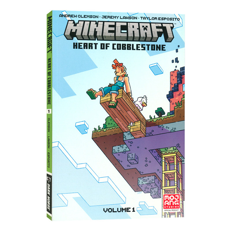 Minecraft Heart of Cobblestone Volume 1 我的世界 鹅卵石之心 卷一 儿童奇幻漫画 青少年英语课外读物 英文原版进口图书