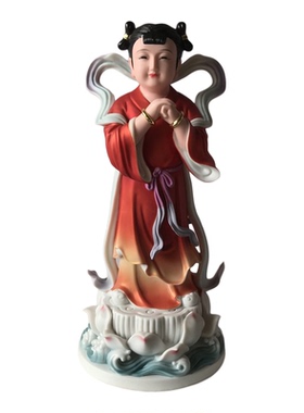 仿瓷金童玉女善财童子龙女观音