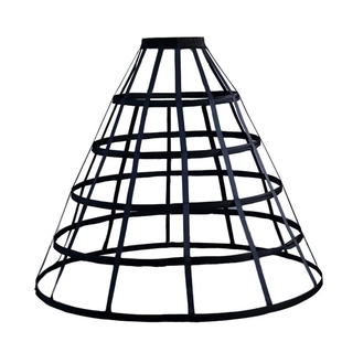 cosplay镂空鸟笼撑lolita鱼骨钢圈暴力裙撑钟形撑长款A字洋装黑白