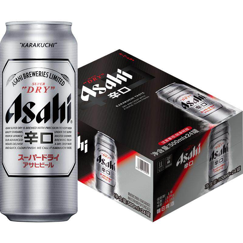 ASAHI/朝日啤酒超爽系列生啤500mlx24罐整箱装 日式生（鲜）啤酒