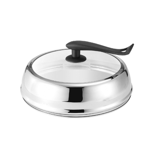 不锈钢锅盖家用炒菜锅盖子28cm32cm蒸锅锅盖通用透明锅盖玻璃盖