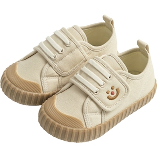 papa爬爬儿童鞋子男女童魔术贴板鞋低帮运动休闲户外宝宝帆布鞋