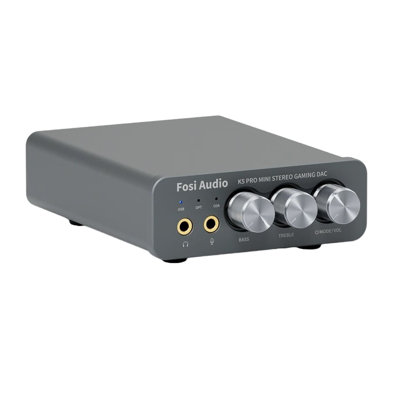 Fosi Audio K5 PRO 笔记本外置USB独立声卡PS5台式机音乐HIFI游戏