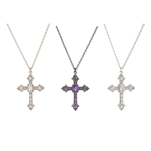 Esakoochi禁忌系列~原创个性潮酷十字项链女ins暗黑锁骨链冷淡风