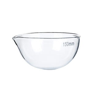 湘玻蒸发皿玻璃平底皿加厚结晶皿高硼硅耐高温耐酸碱实验室用器材