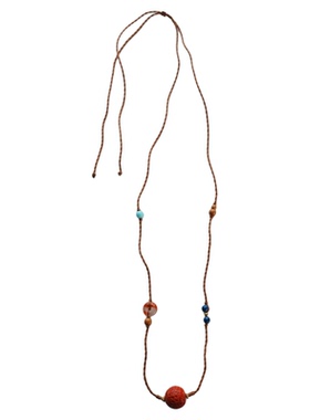 朱砂项链多宝编绳转运珠吊坠